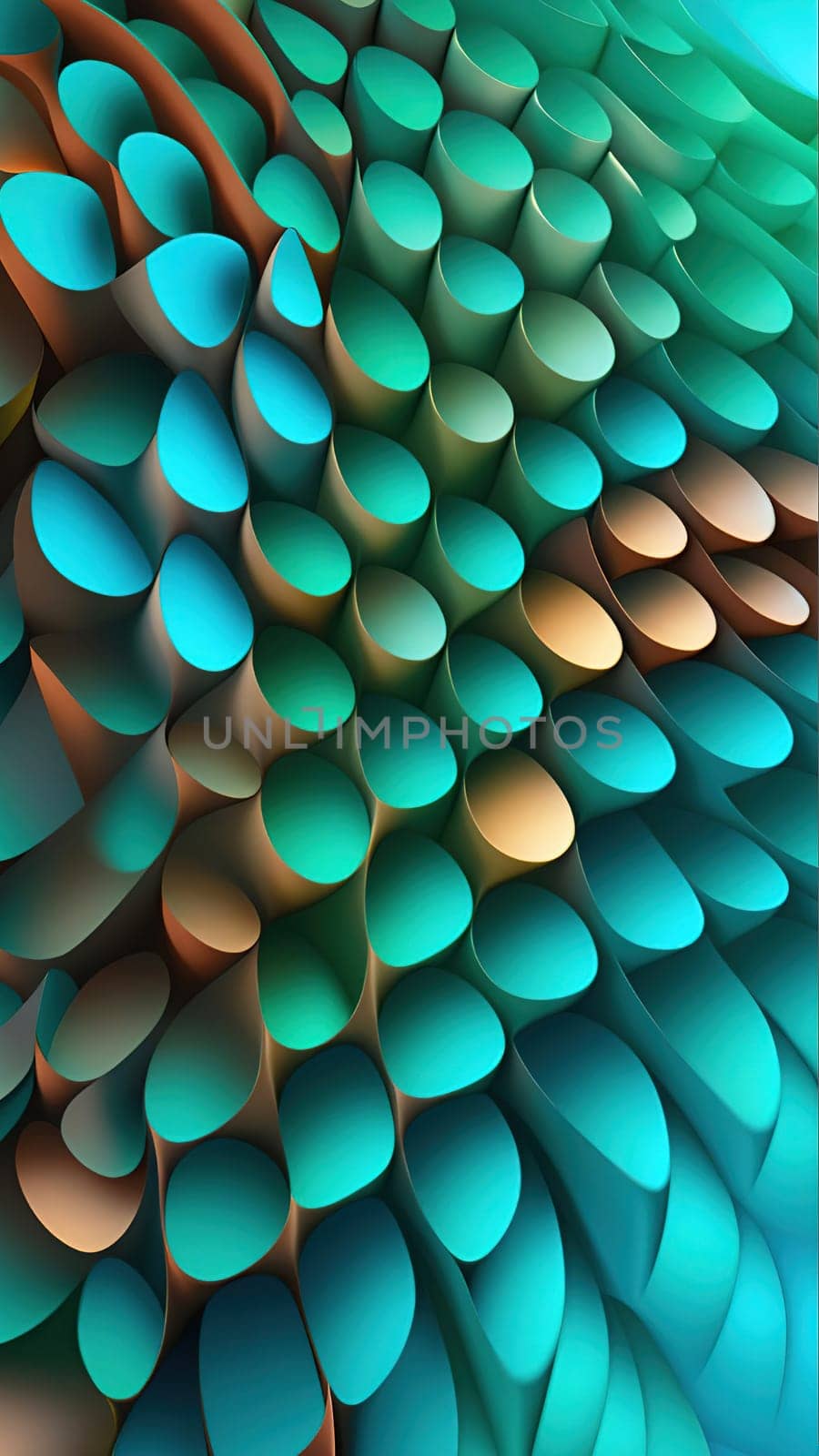 Abstract colorful background. Computer generated 3D photo rendering. Futuristic design.3d rendering of abstract wavy background in blue and green colors.3d rendering of abstract fractal for creative art,design and entertainment