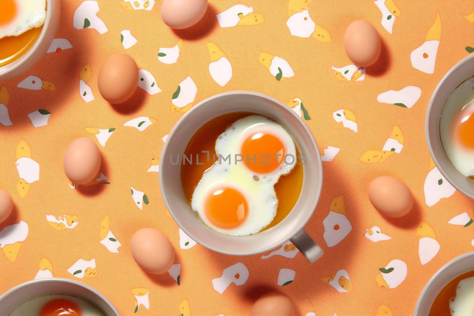 white food background pattern eggshell colorful cook yellow holiday graphic egg color tasty easter nutrition texture wallpaper shell uncooked breakfast healthy. Generative AI.