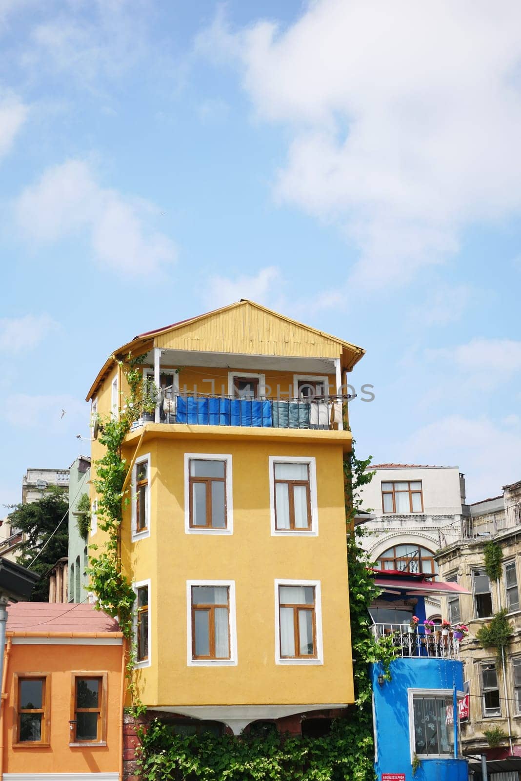 turkey istanbul 23 july 2023. Colourful houses in Balat, Istanbul by towfiq007