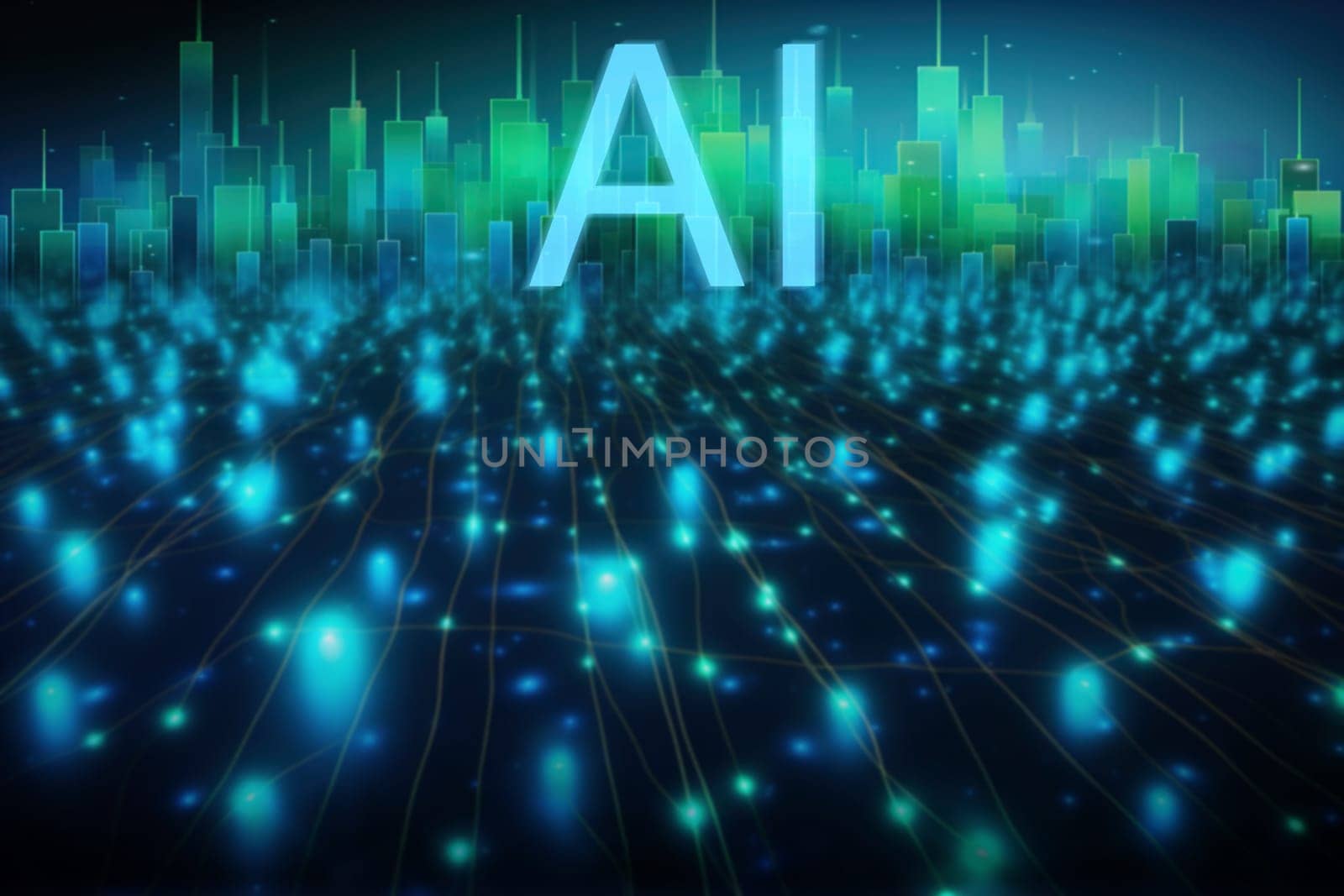 Artificial Intelligence Network, Big data,Digital technology, innovation future data, machine learning, and AI algorithms, in extracting valuable insights and patterns from the vast sea of information by Manastrong