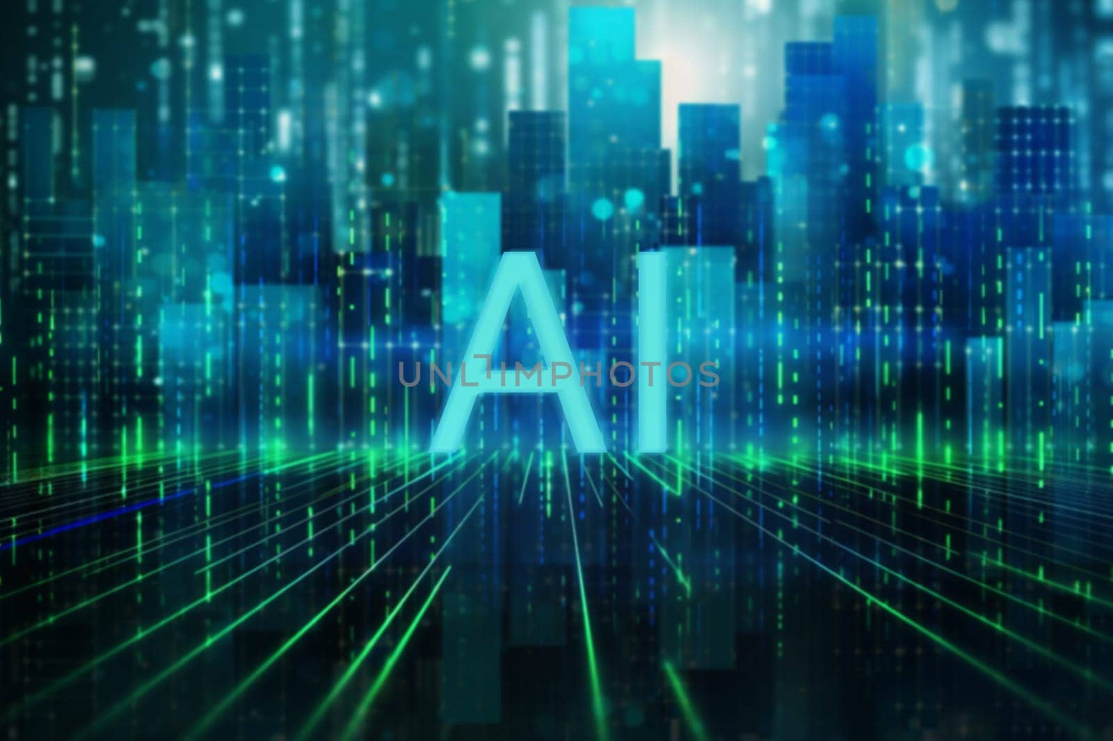 Artificial Intelligence Network, Big data,Digital technology, innovation future data, machine learning, and AI algorithms, in extracting valuable insights and patterns from the vast sea of information by Manastrong