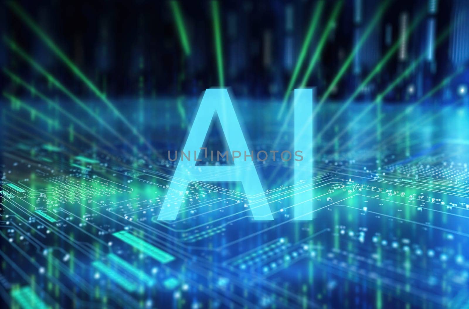 Artificial Intelligence Network, Big data,Digital technology, innovation future data, machine learning, and AI algorithms, in extracting valuable insights and patterns from the vast sea of information by Manastrong