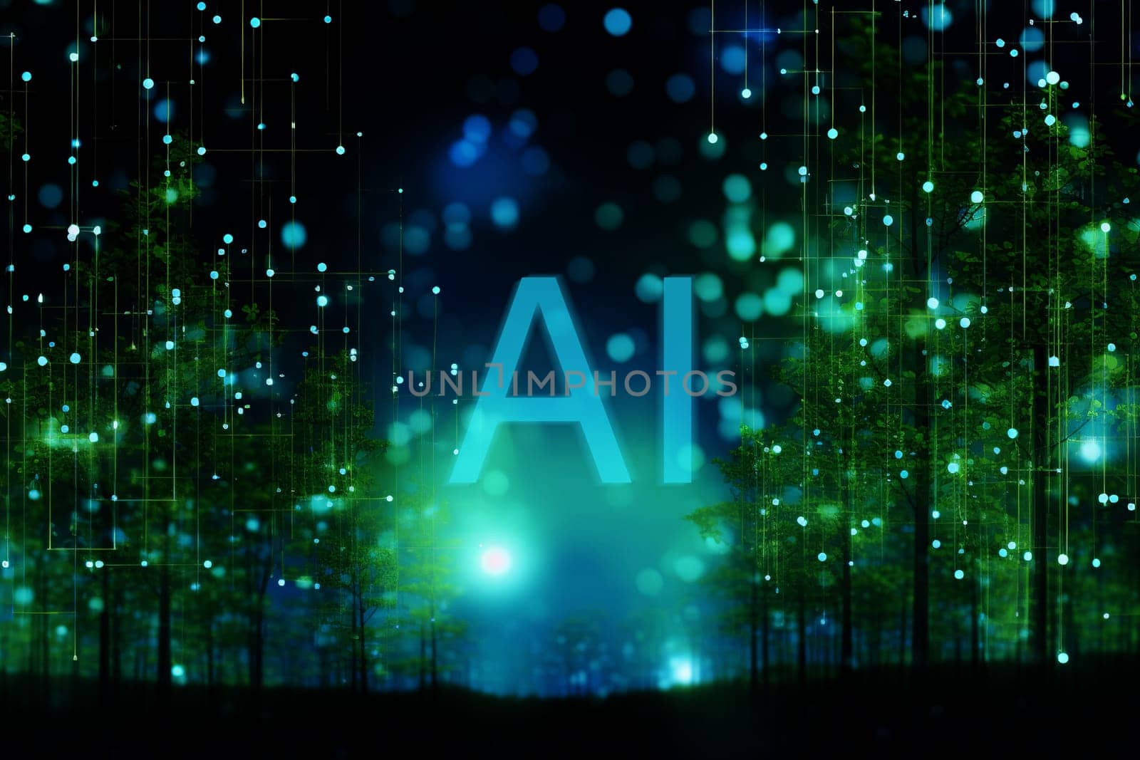 Artificial Intelligence Network, Big data,Digital technology, innovation future data, machine learning, and AI algorithms, in extracting valuable insights and patterns from the vast sea of information by Manastrong