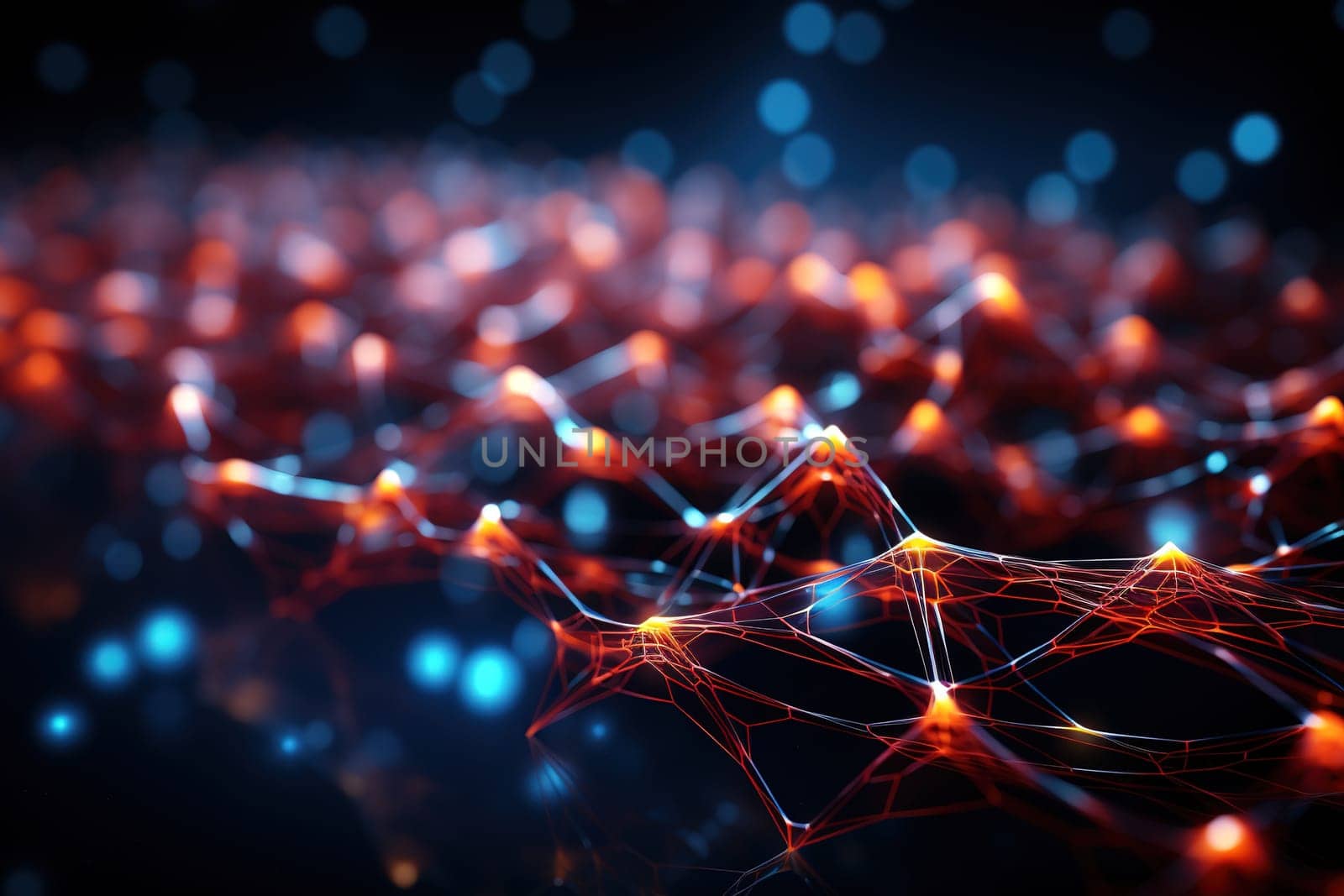 ai network, big data, cloud computing 3d artificial technology concept. by Manastrong