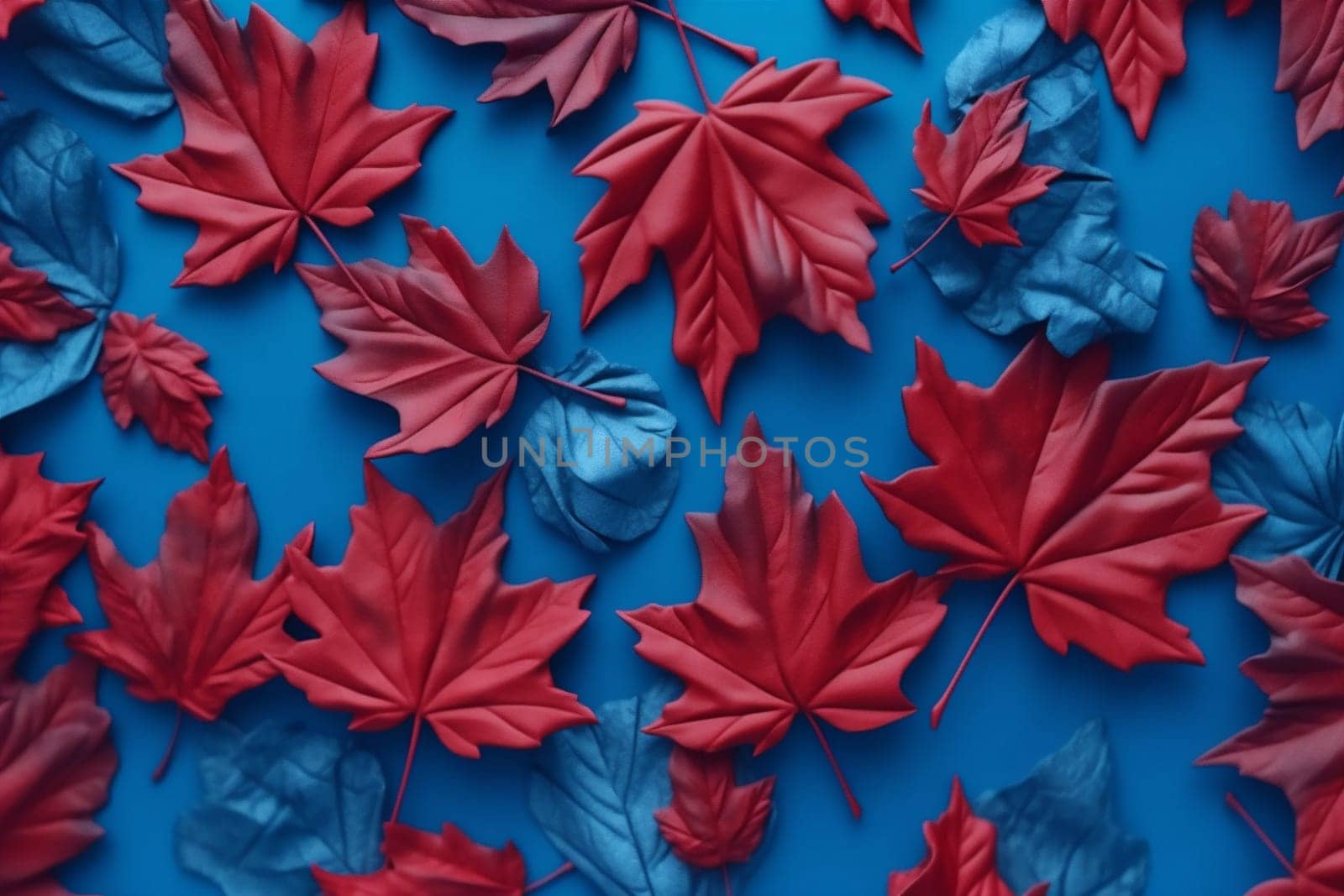 dry leaf violet template pink fall decoration design september autumn neon colours background colourful maple red nature orange gold bright. Generative AI.