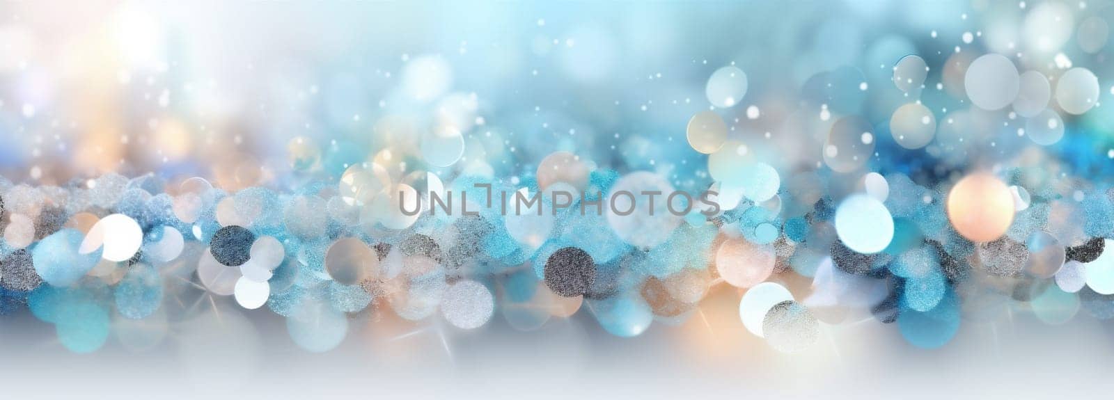 christmas bokeh bright background abstract shiny wallpaper light pastel shine texture. Generative AI. by Vichizh