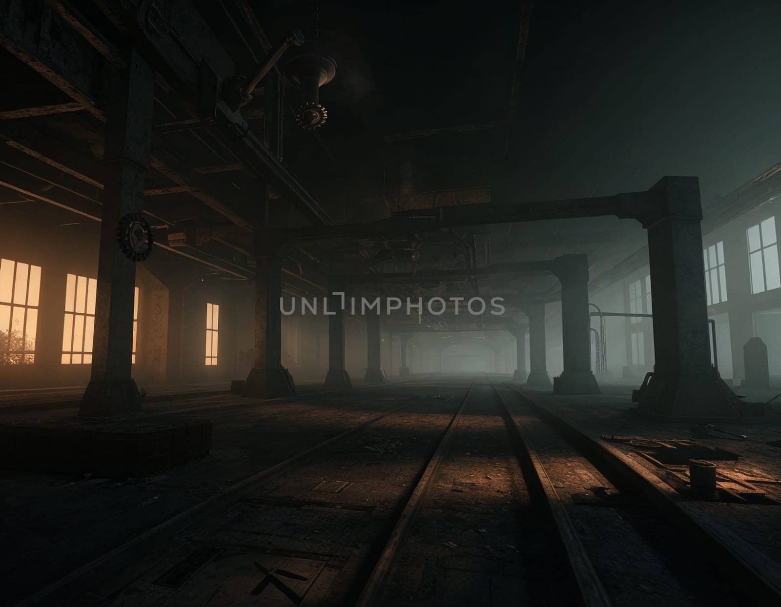 A gloomy abandoned factory by NeuroSky