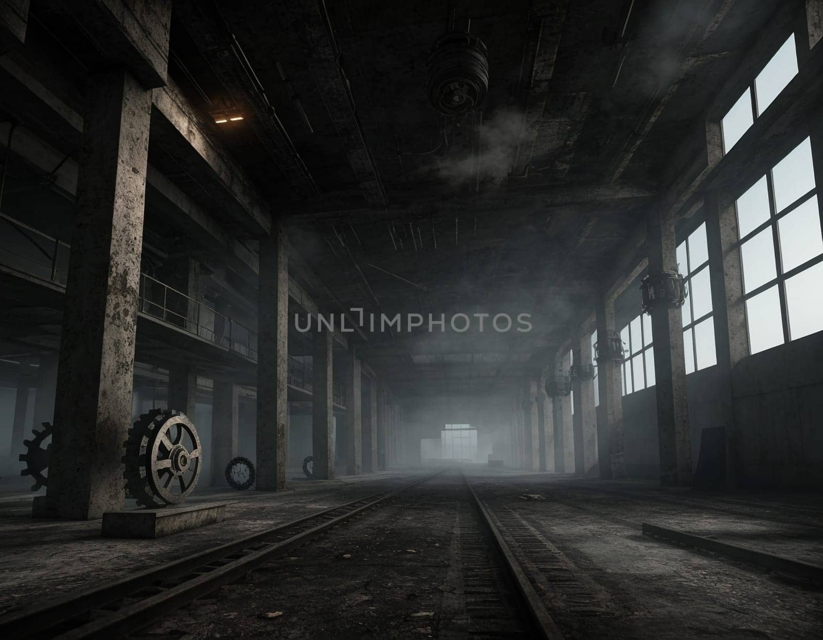 A gloomy abandoned factory by NeuroSky