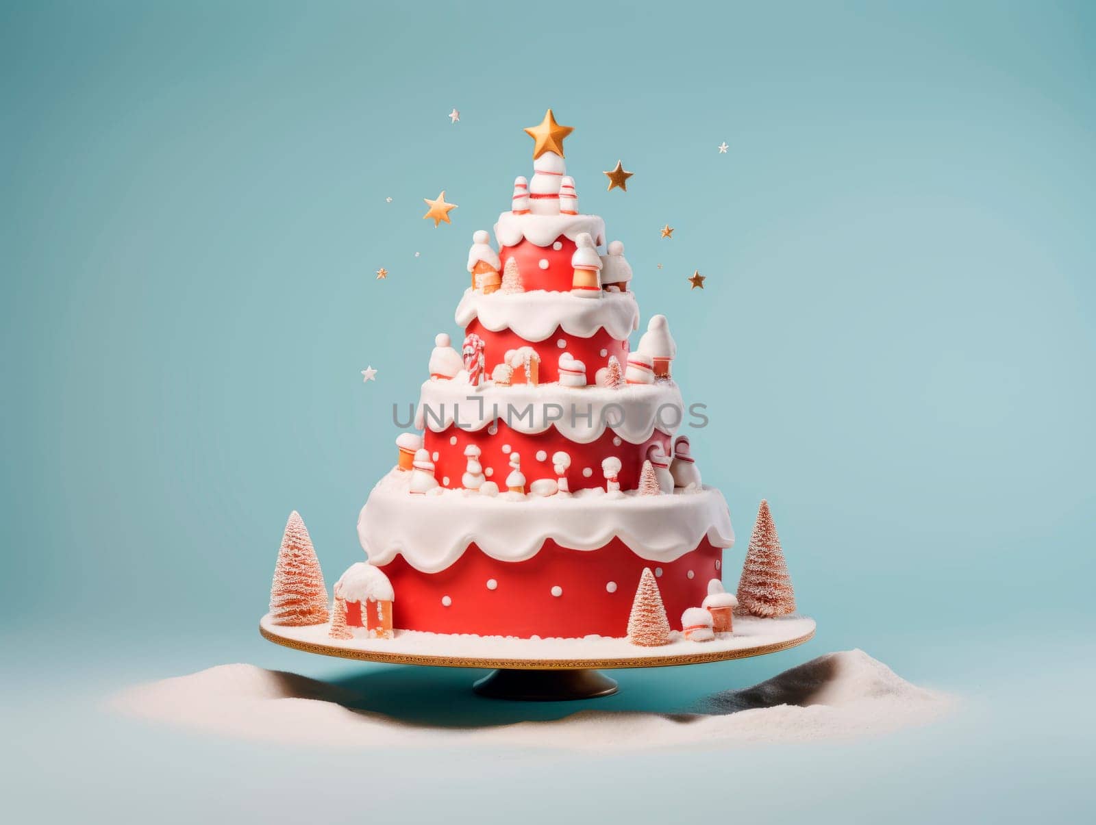 An unusual creative Christmas cake. by Spirina