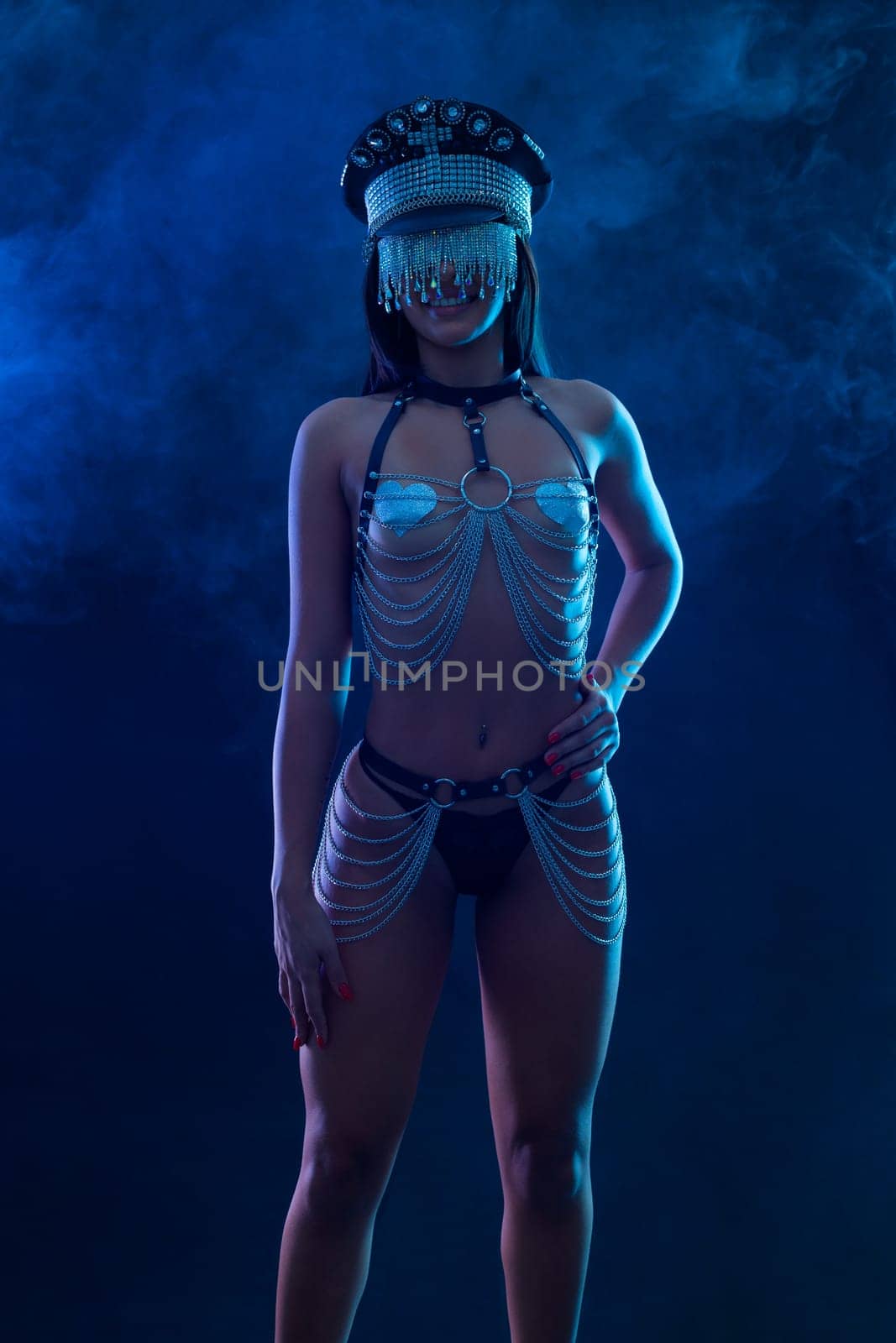 Hot dancer woman. Golden portrait of sexy TDJ girl at the night club party. Mixtape or book covers - download high resolution picture for your song or music clip. by MikeOrlov