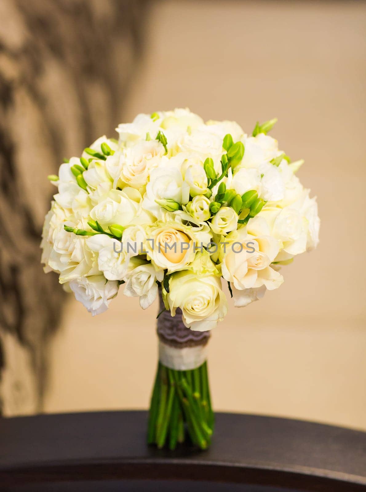 Wedding bouquet close-up. Bridal fresh bouquet, wedding flowers