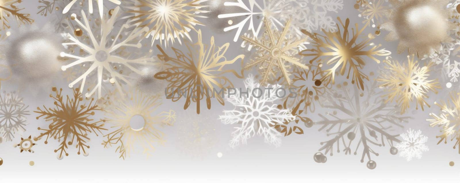 design happy winter christmas blue decoration banner gold holiday golden pattern glitter white celebrate snow bokeh abstract background snowflake celebration bright. Generative AI.