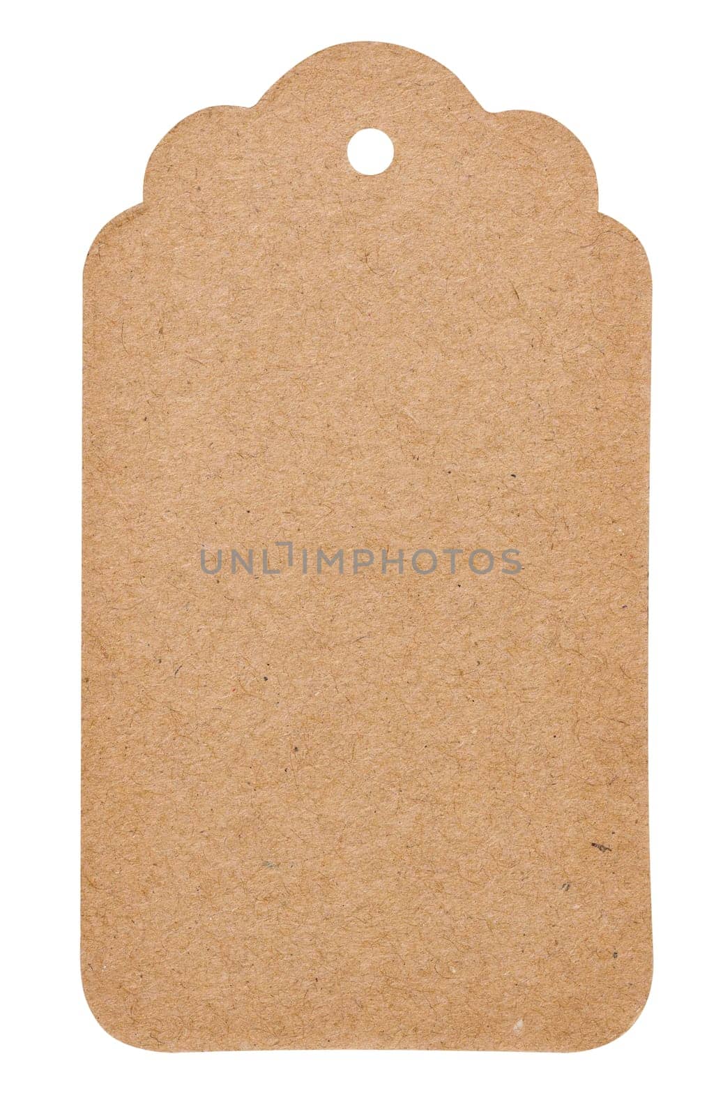 Blank brown rectangular paper tag on a white background, template for price by ndanko