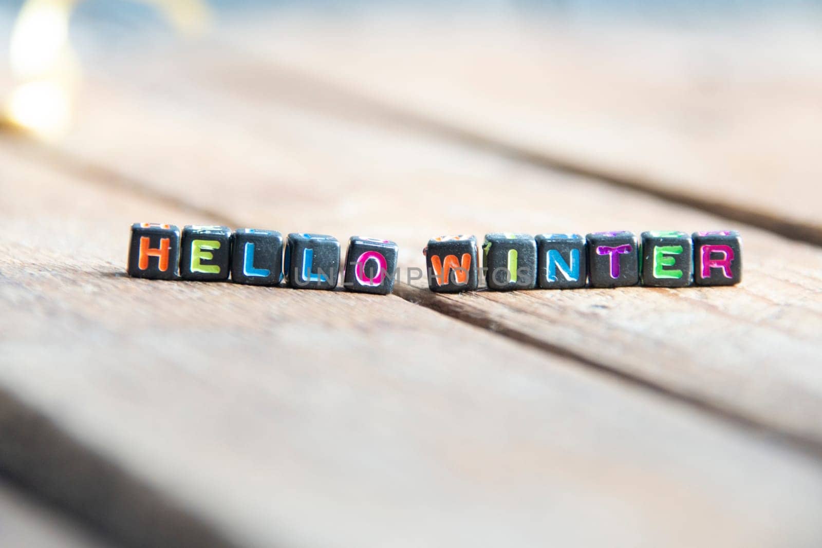 Hello winter background, invitation or greeting card.