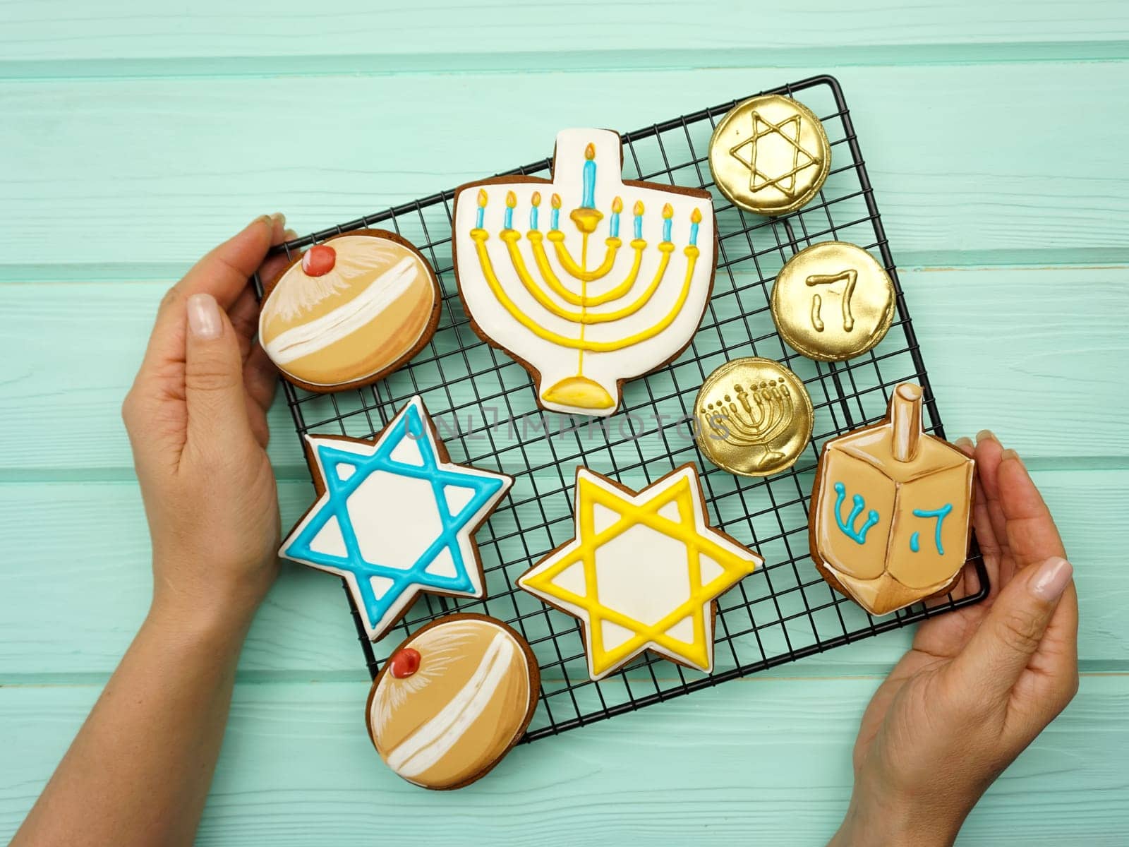 Celebrating Hanukkah. The concept of the Hanukkah holiday. by Spirina