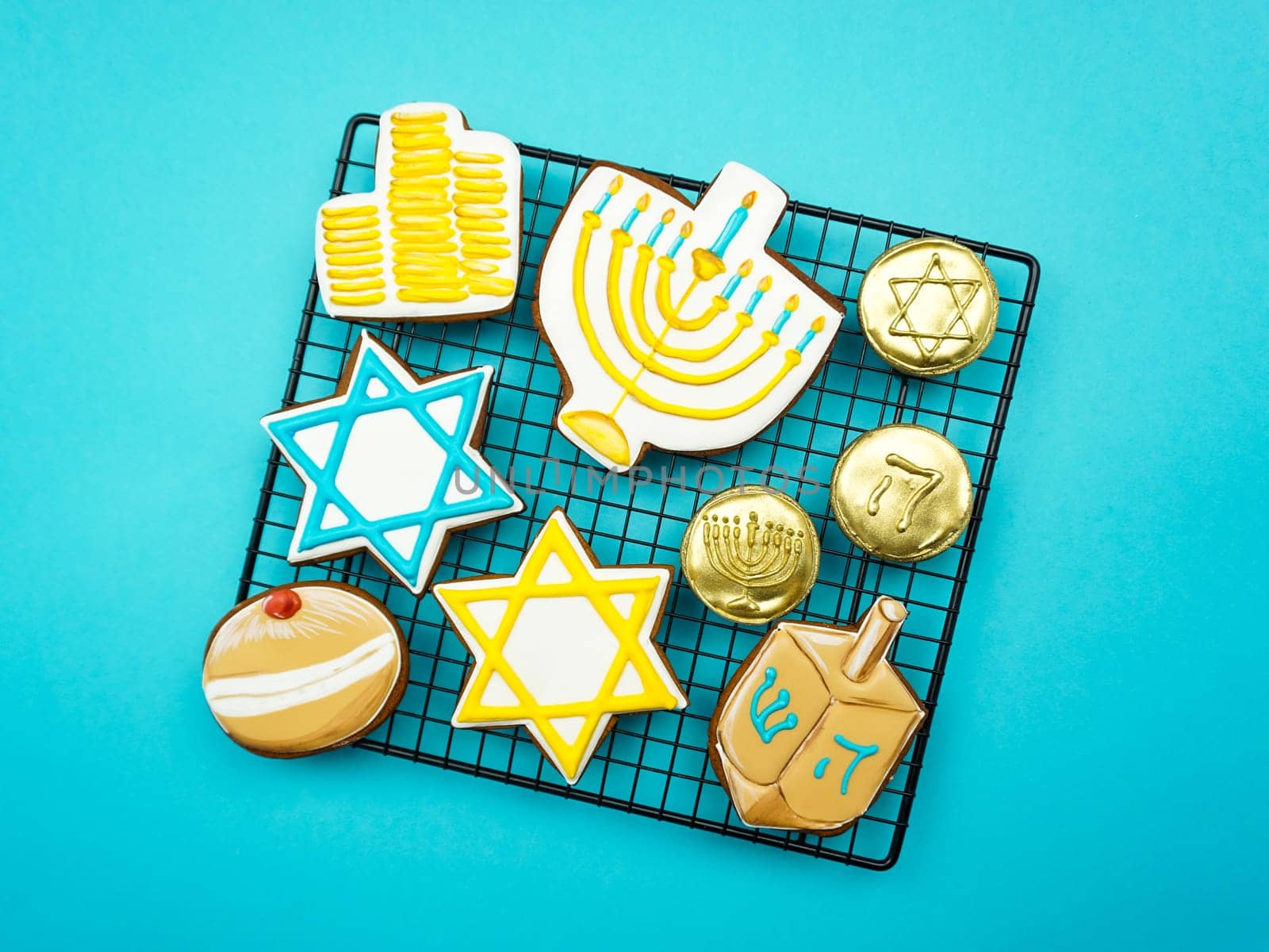 Celebrating Hanukkah. The concept of the Hanukkah holiday. High quality photo