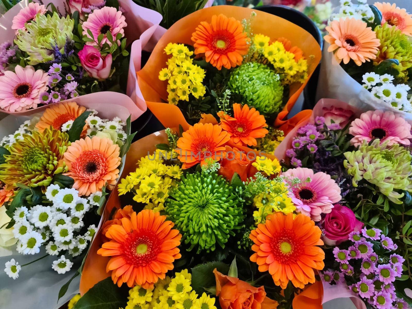 Colourful flowers in a beautiful bouquet