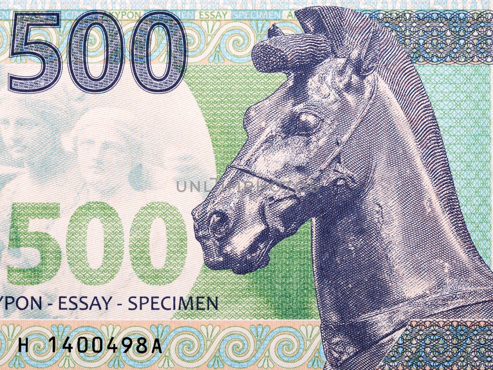 Horse statue from Greek money by johan10