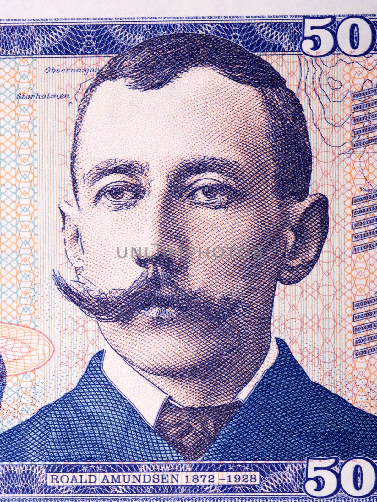 Roald Amundsen a portrait from Norwegian money by johan10