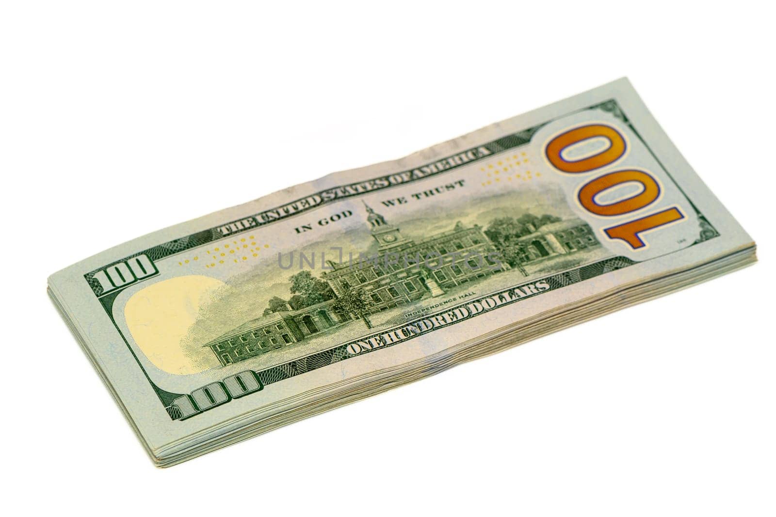 100 dollar bills on white background 11