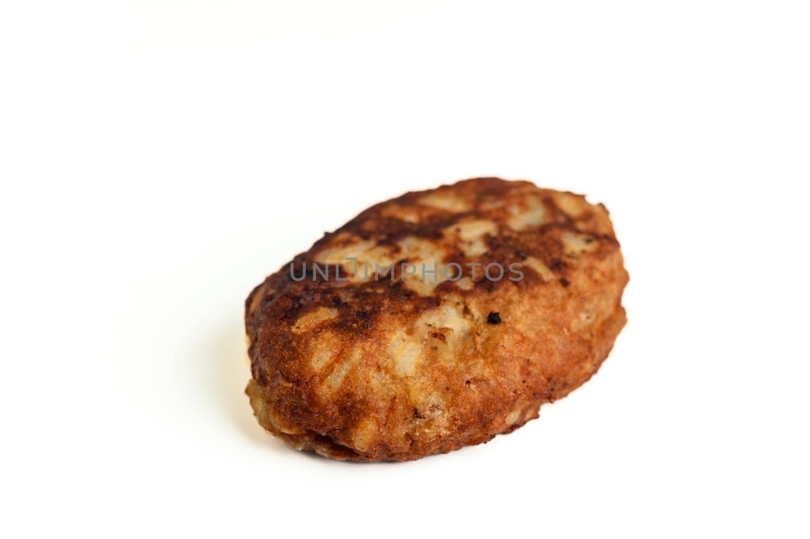 appetizing fish cutlet on a white background 1 by Mixa74