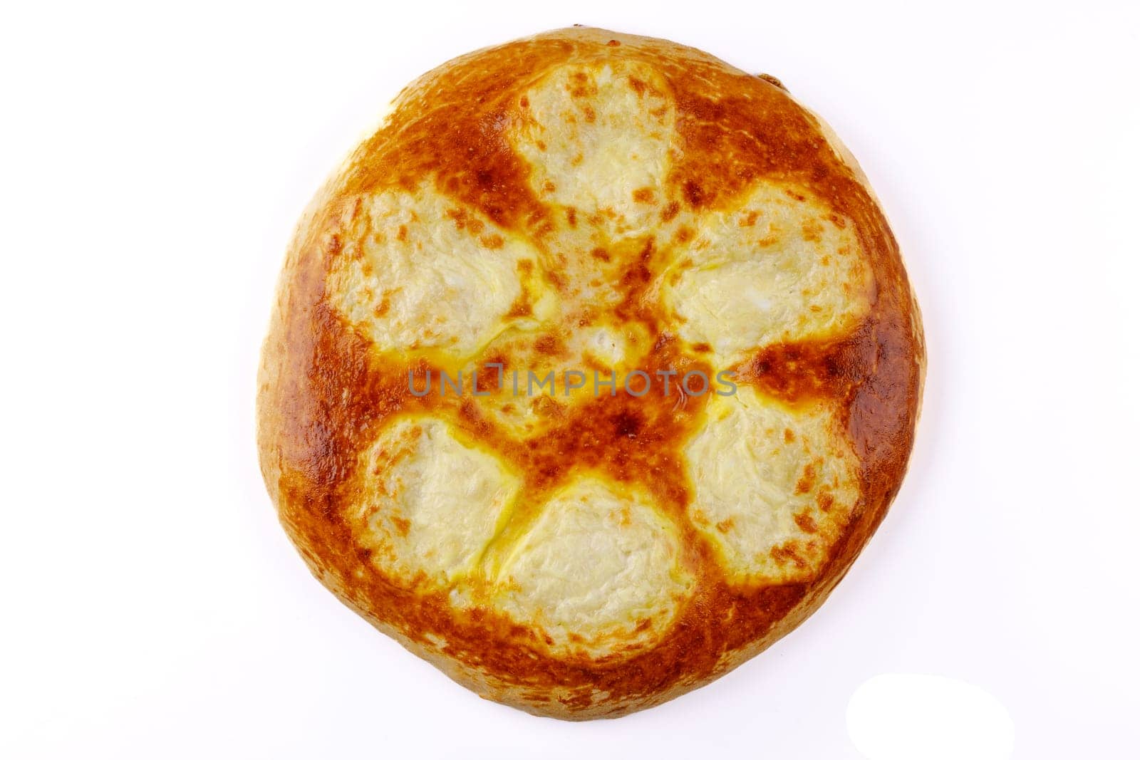 Megrelian khachapuri on a white background 2