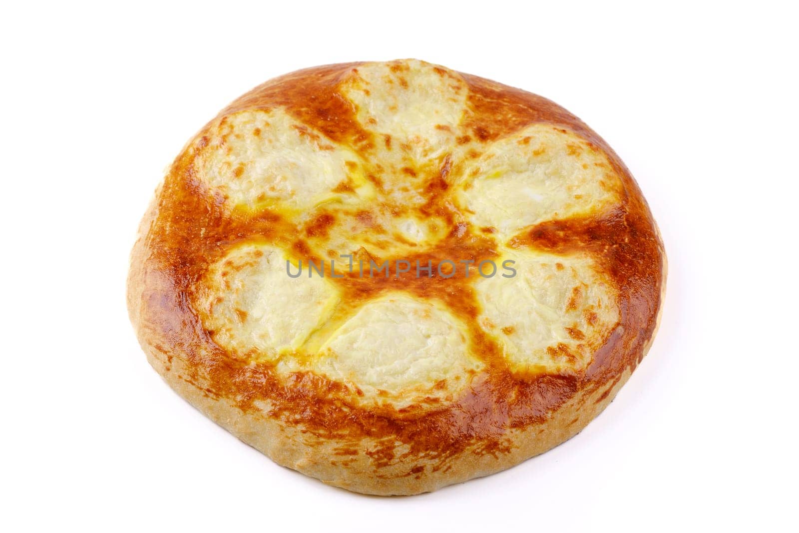 Megrelian khachapuri on a white background 2 by Mixa74