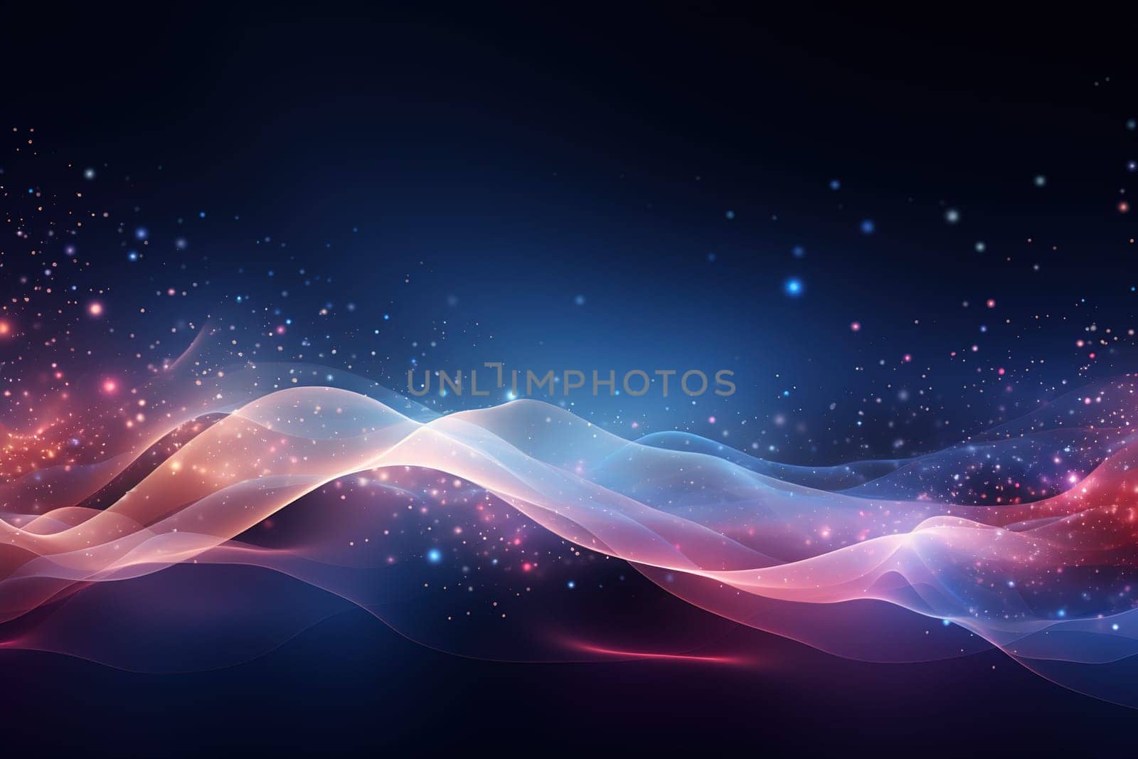 Abstract Background Technology, Virtual wave Futuristic, generative ai by Manastrong