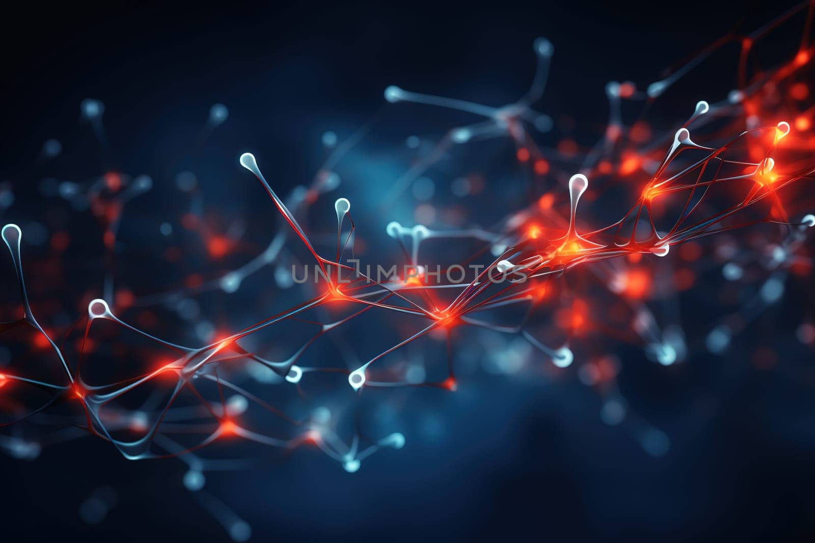 biotechnology network, science or medical background, generative ai. by Manastrong