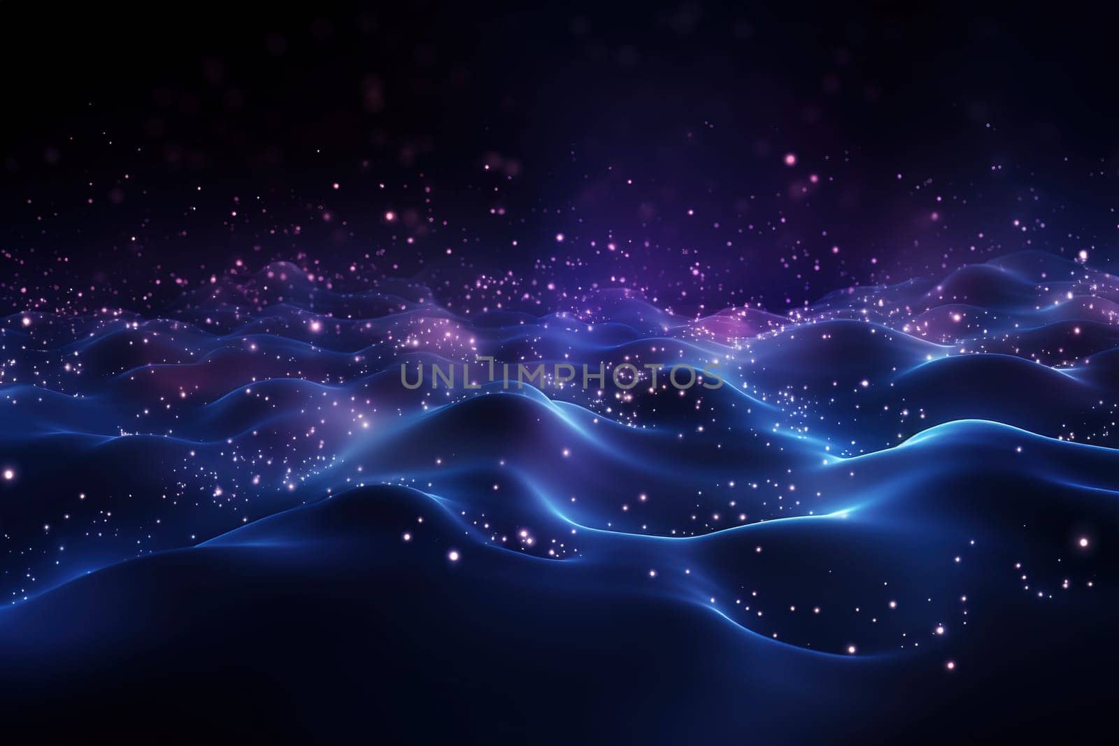 Abstract Background Technology, Virtual wave Futuristic, generative ai by Manastrong