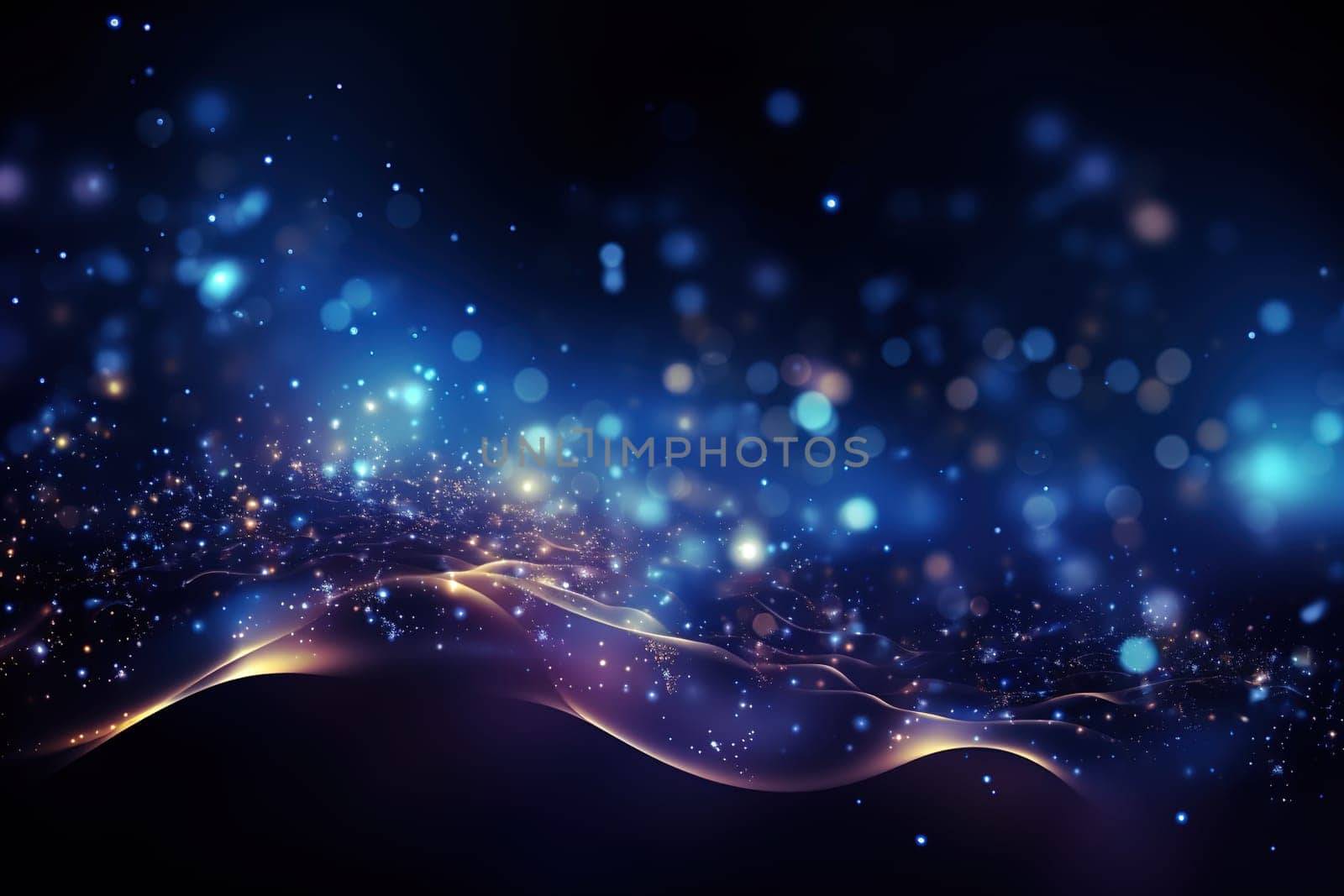 Abstract Background Technology, Virtual wave Futuristic, generative ai by Manastrong