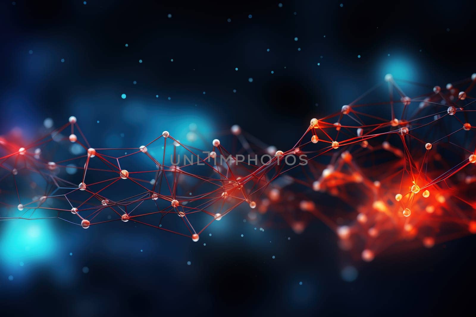 biotechnology network, science or medical background, generative ai. by Manastrong