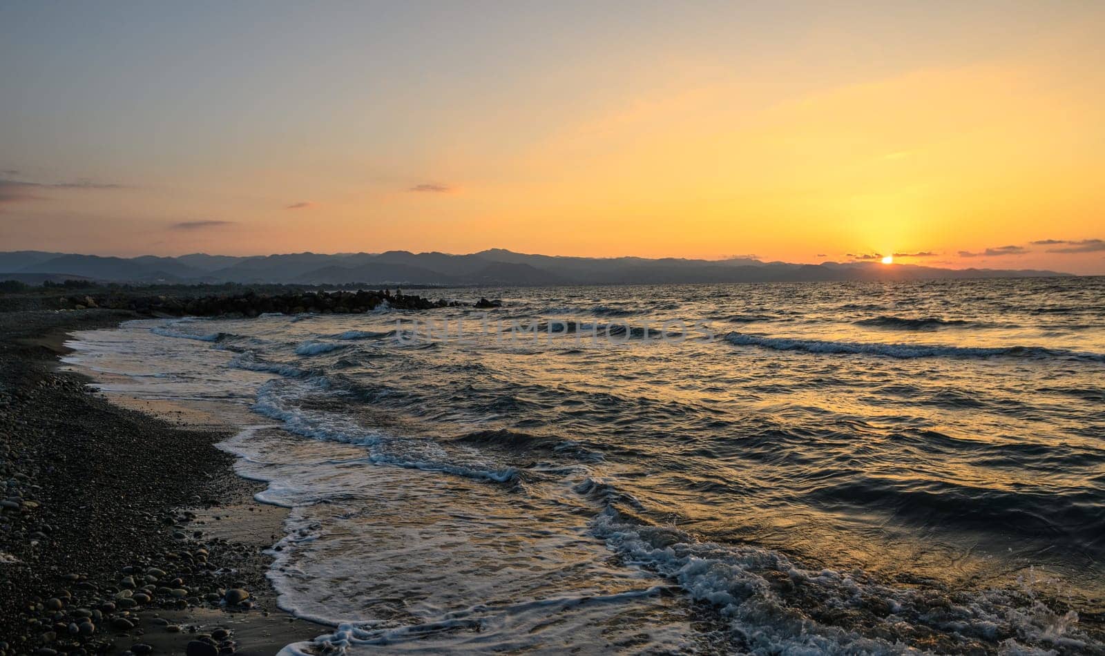 beautiful sunset over the sea on the Mediterranean 3