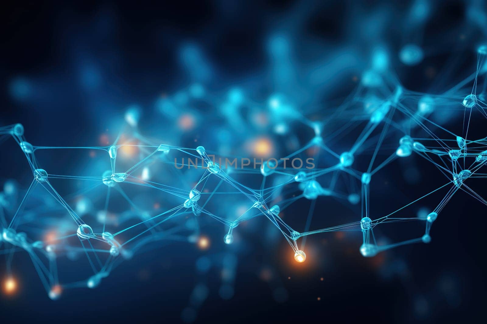 biotechnology network, science or medical background, generative ai. by Manastrong