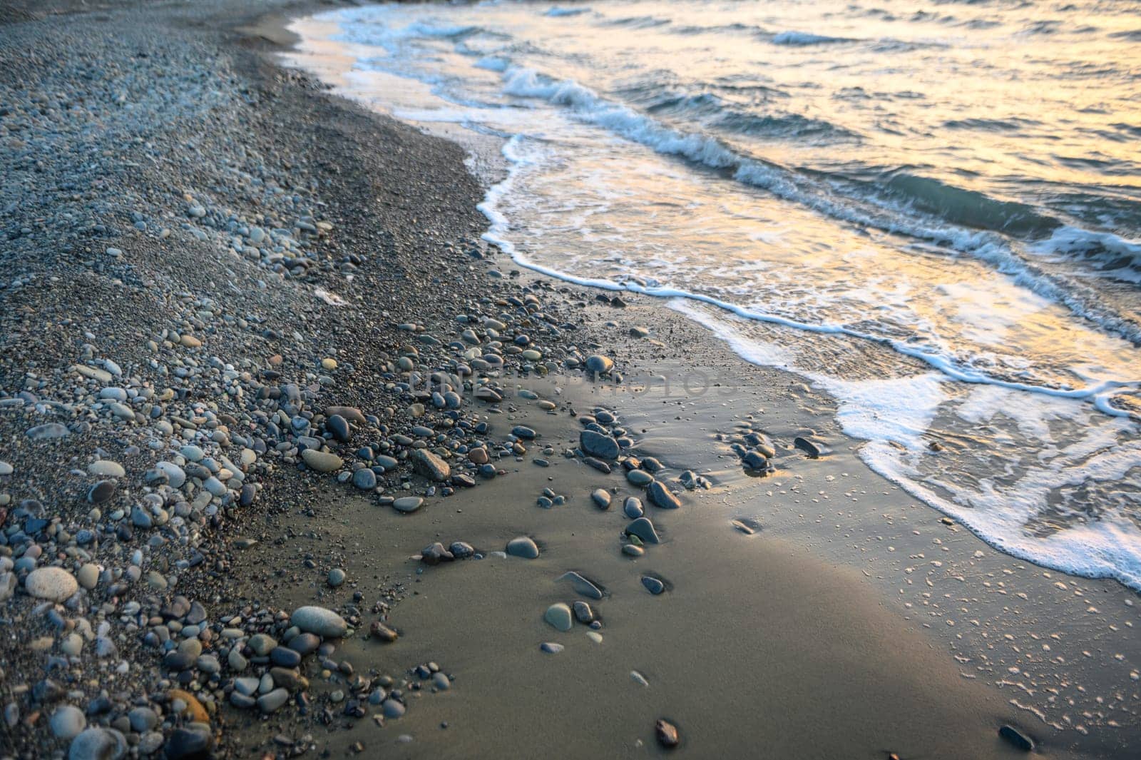 stones in the sea near the beach on the Mediterranean sea