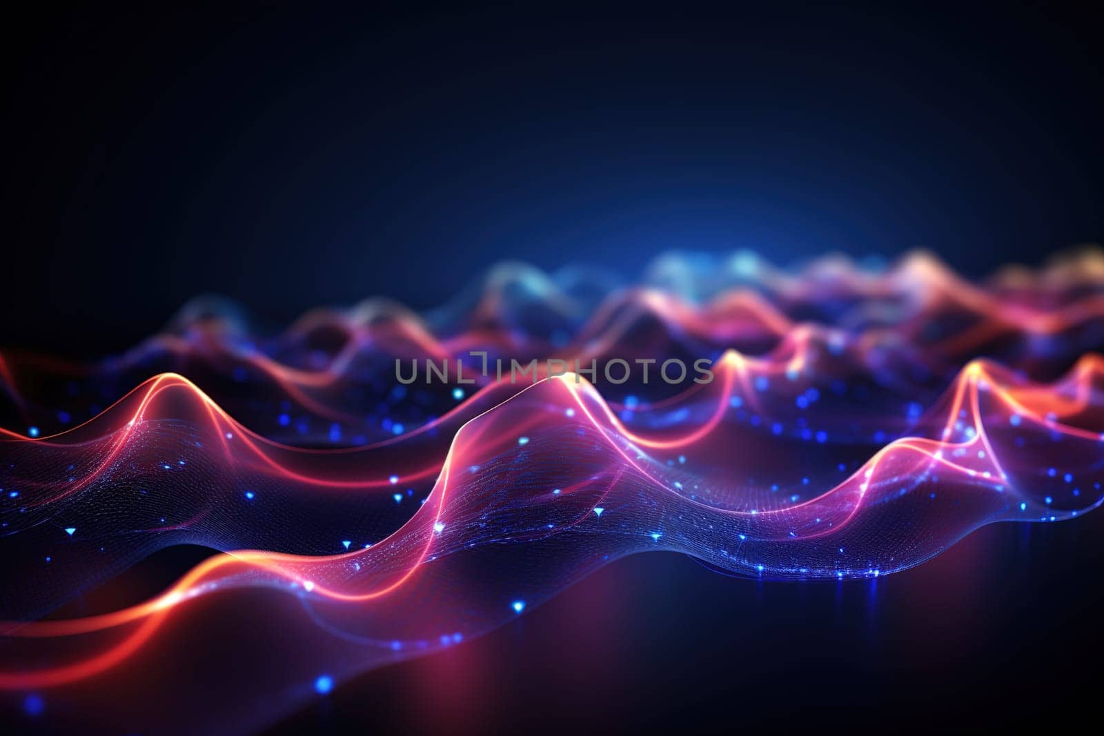 Abstract Background Technology, Virtual wave Futuristic, generative ai.