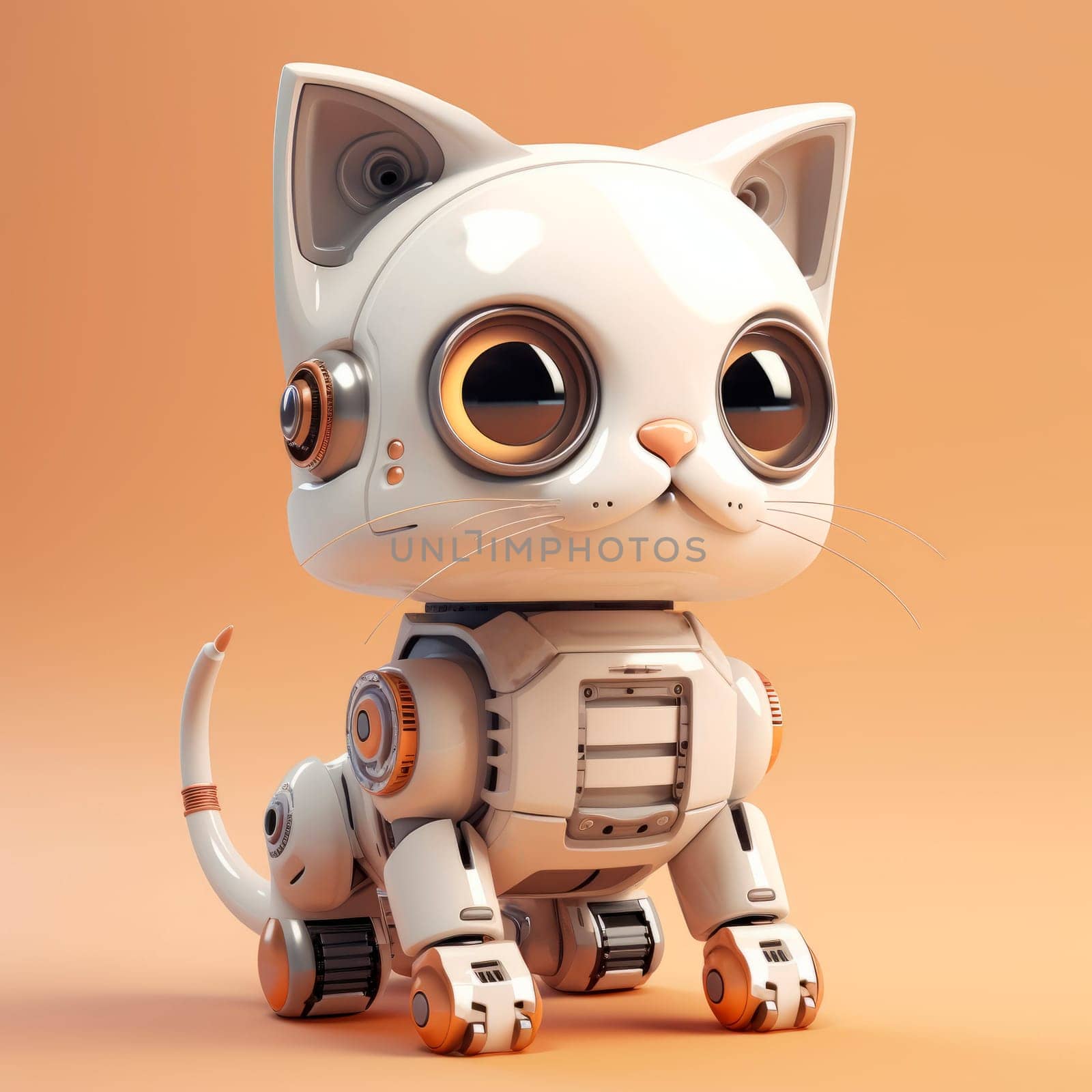 Modern toy robot cat. High quality photo