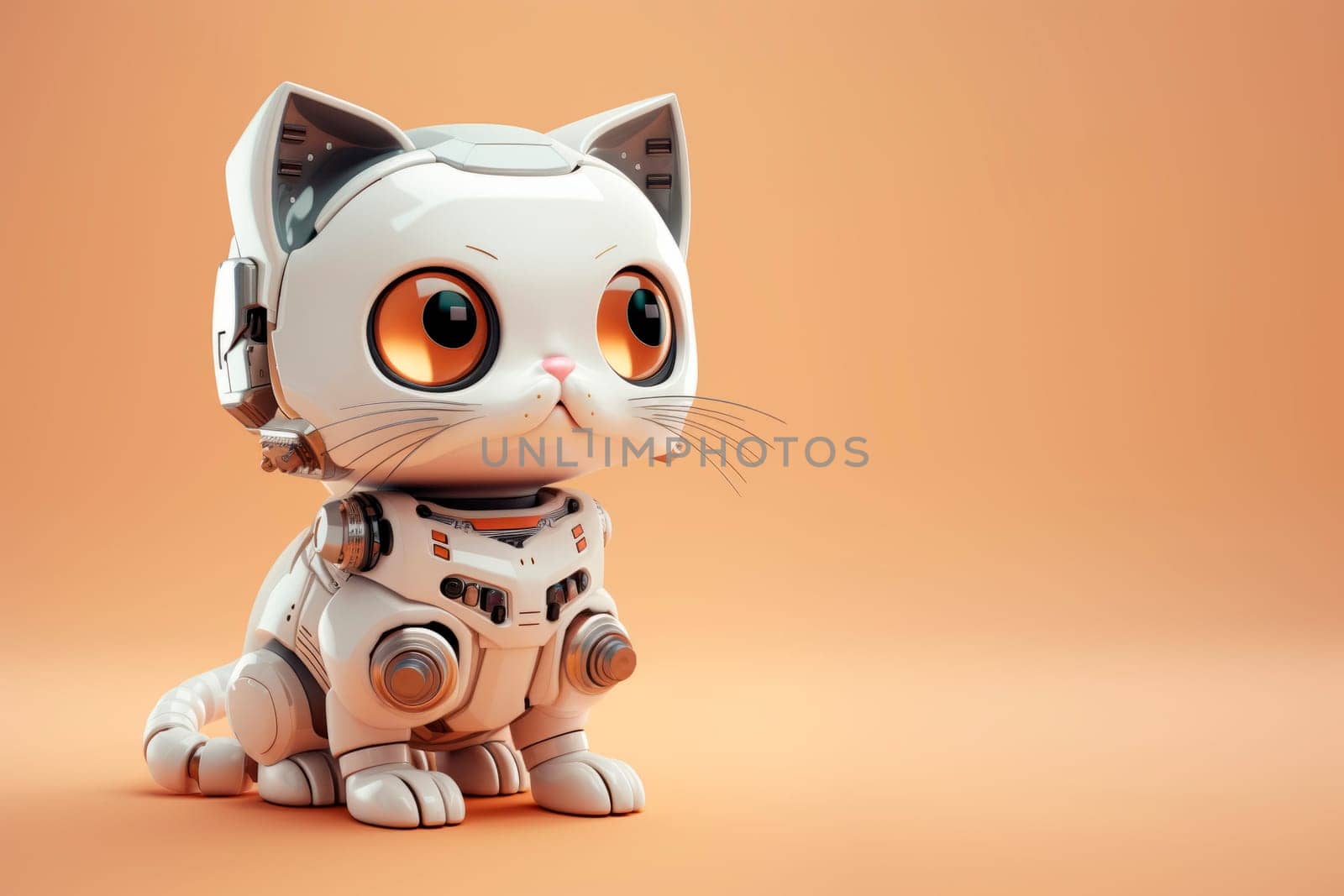 Modern toy robot cat. High quality photo