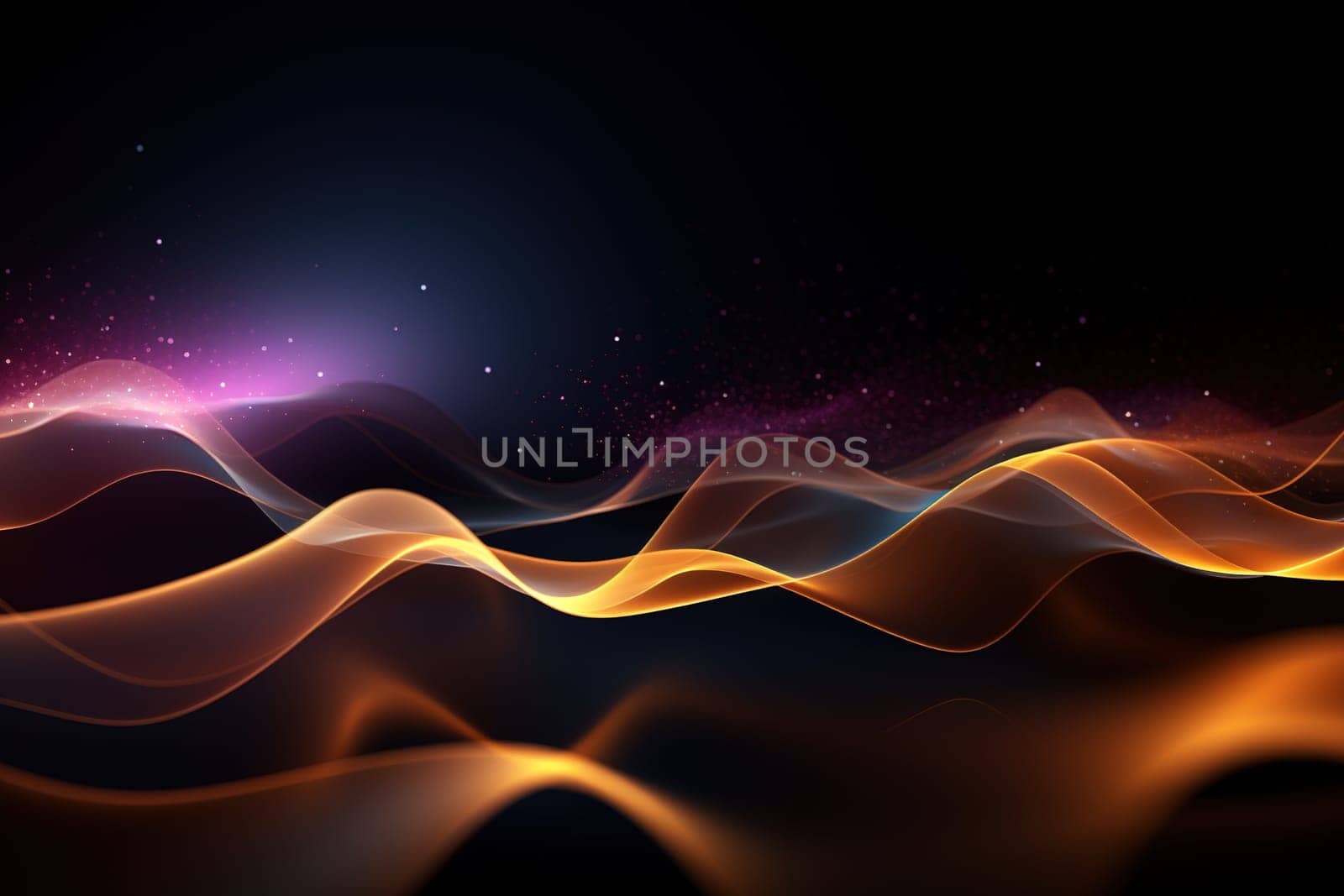 Abstract background, wave lines dynamic flowing light, data digital abstract technology. generative ai by Manastrong