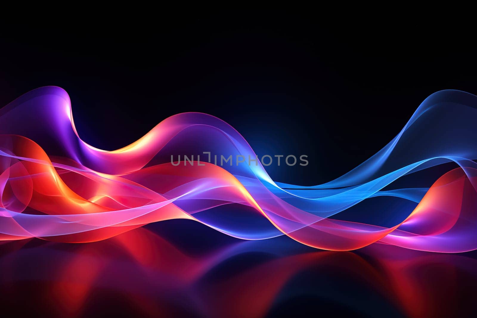 Abstract background, wave lines dynamic flowing light, data digital abstract technology, generative ai