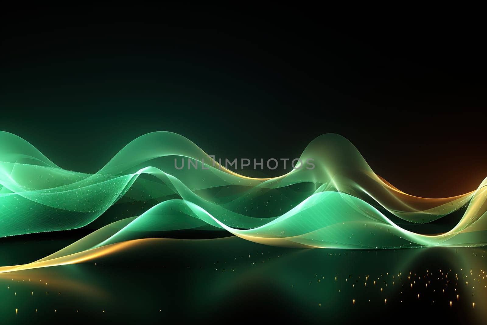 Abstract background, wave lines dynamic flowing light, data digital abstract technology. generative ai by Manastrong