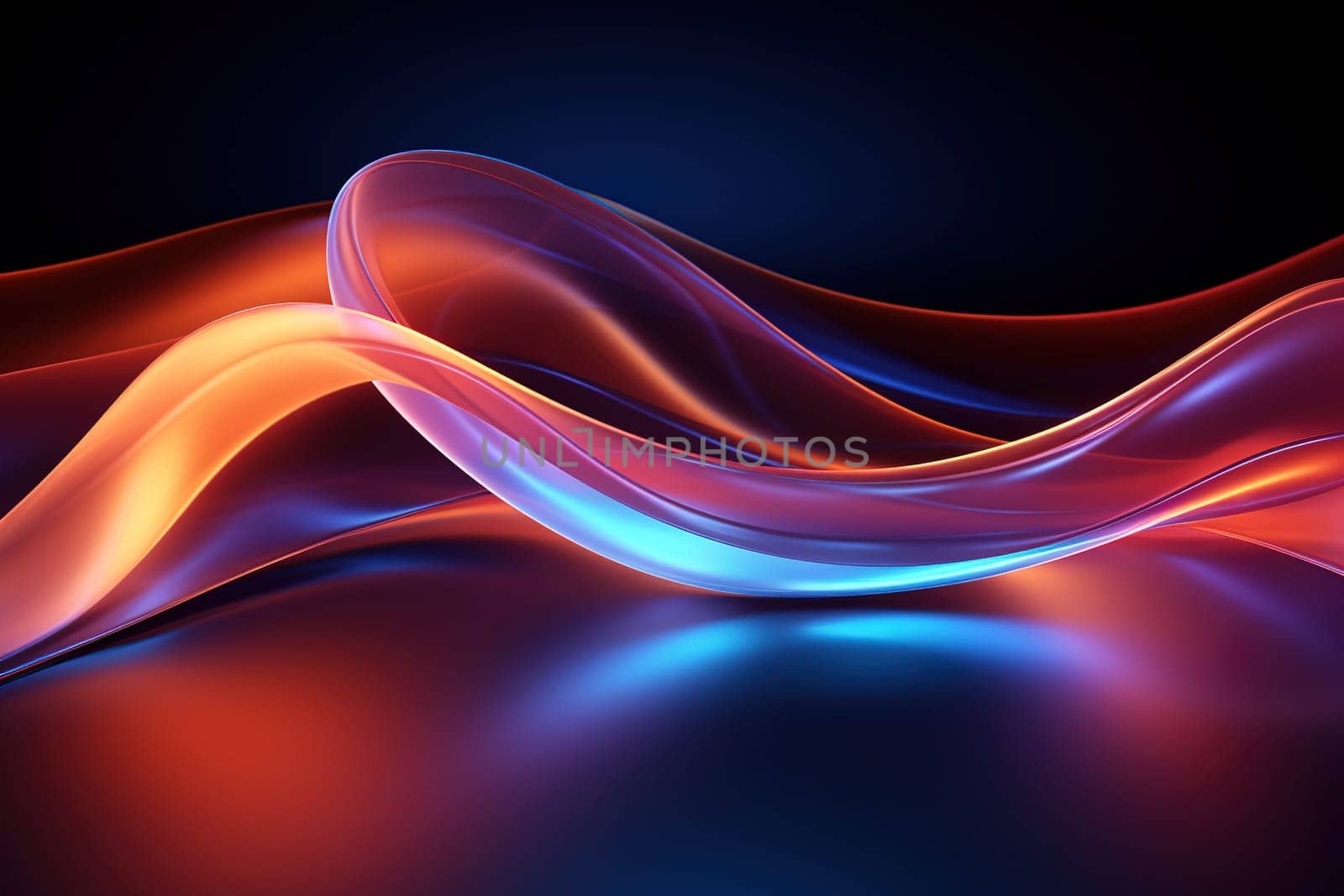 Abstract background, wave lines dynamic flowing light, data digital abstract technology, generative ai