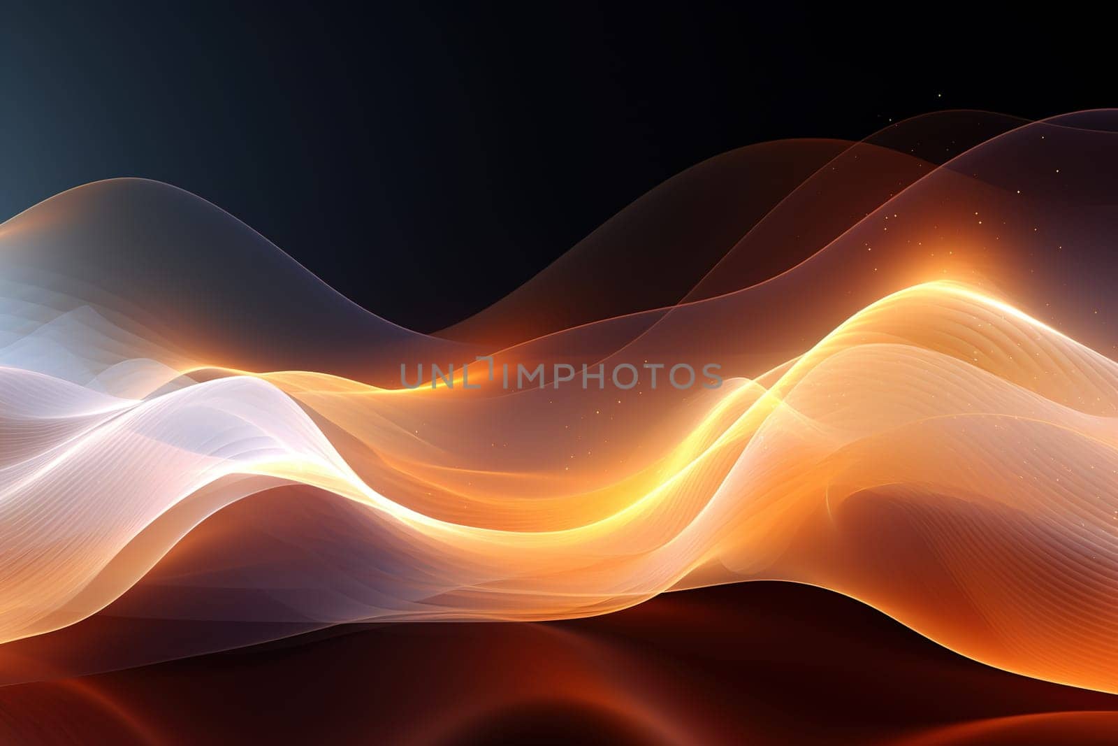 Abstract background, wave lines dynamic flowing light, data digital abstract technology. generative ai by Manastrong