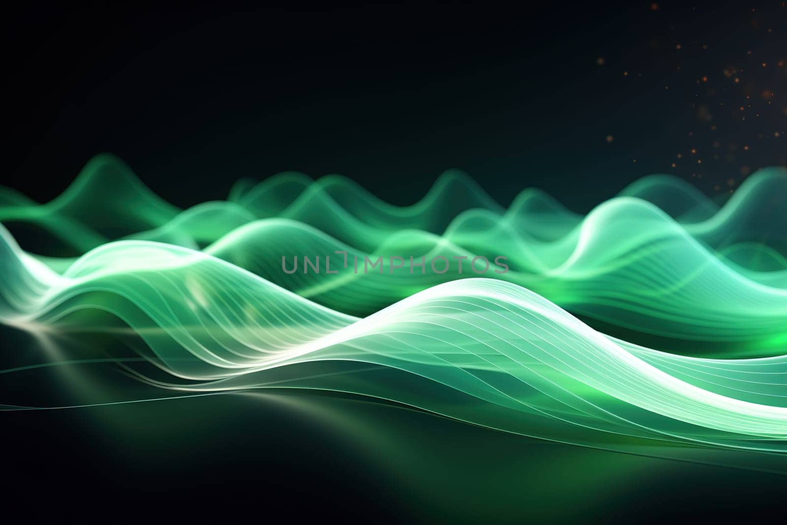 Abstract background, wave lines dynamic flowing light, data digital abstract technology, generative ai