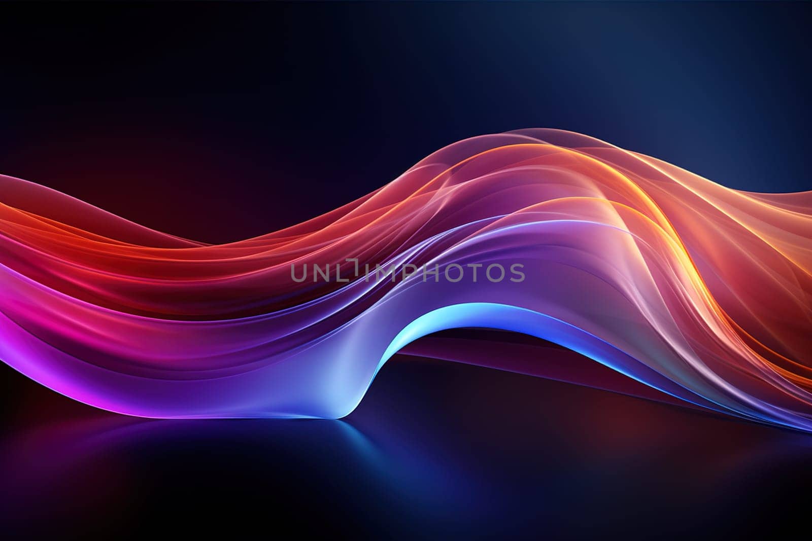 Abstract background, wave lines dynamic flowing light, data digital abstract technology, generative ai