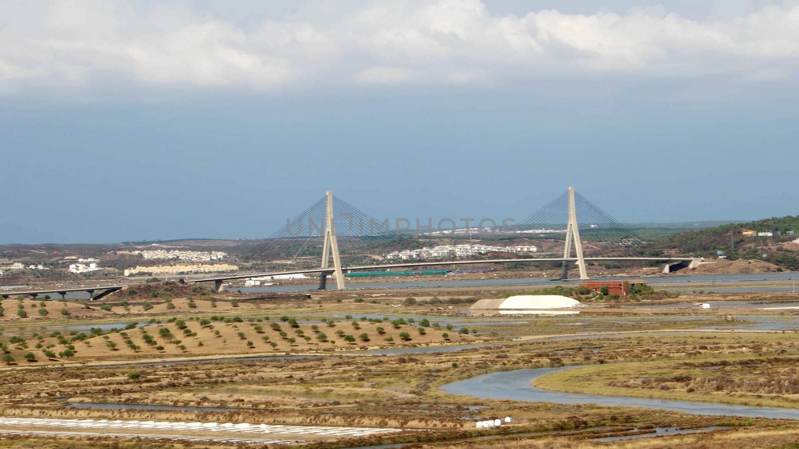 Bridge over the Guadiana River in Ayamonte, Spain.