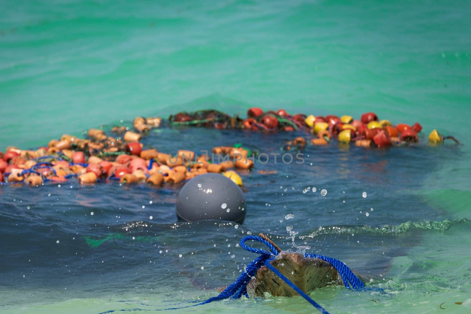 commercial fishing net on water by Robertobinetti70