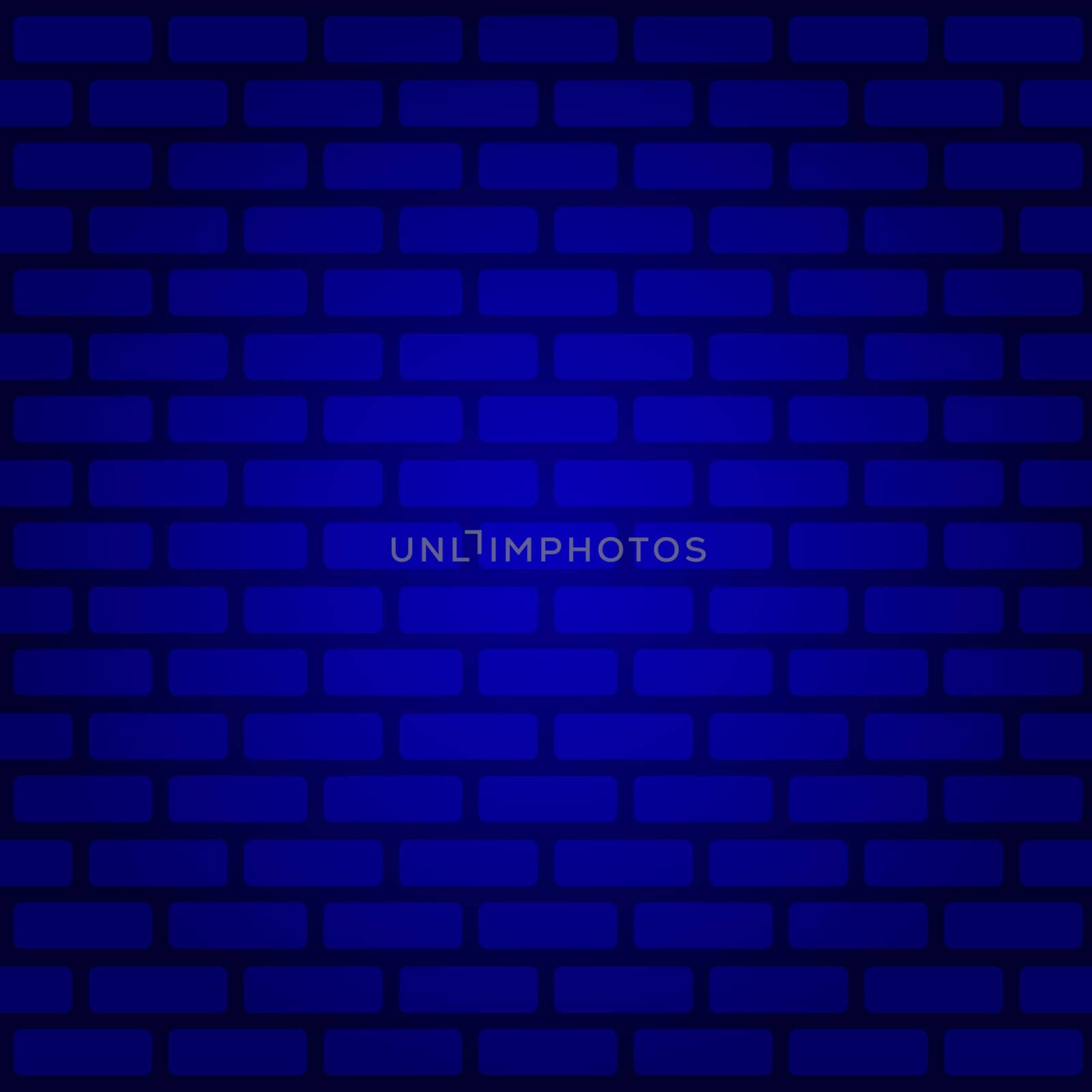 Blue brick wall texture, background illustration