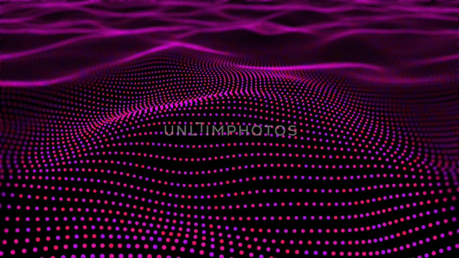 Abstract particle waves. Computer generated 3d render