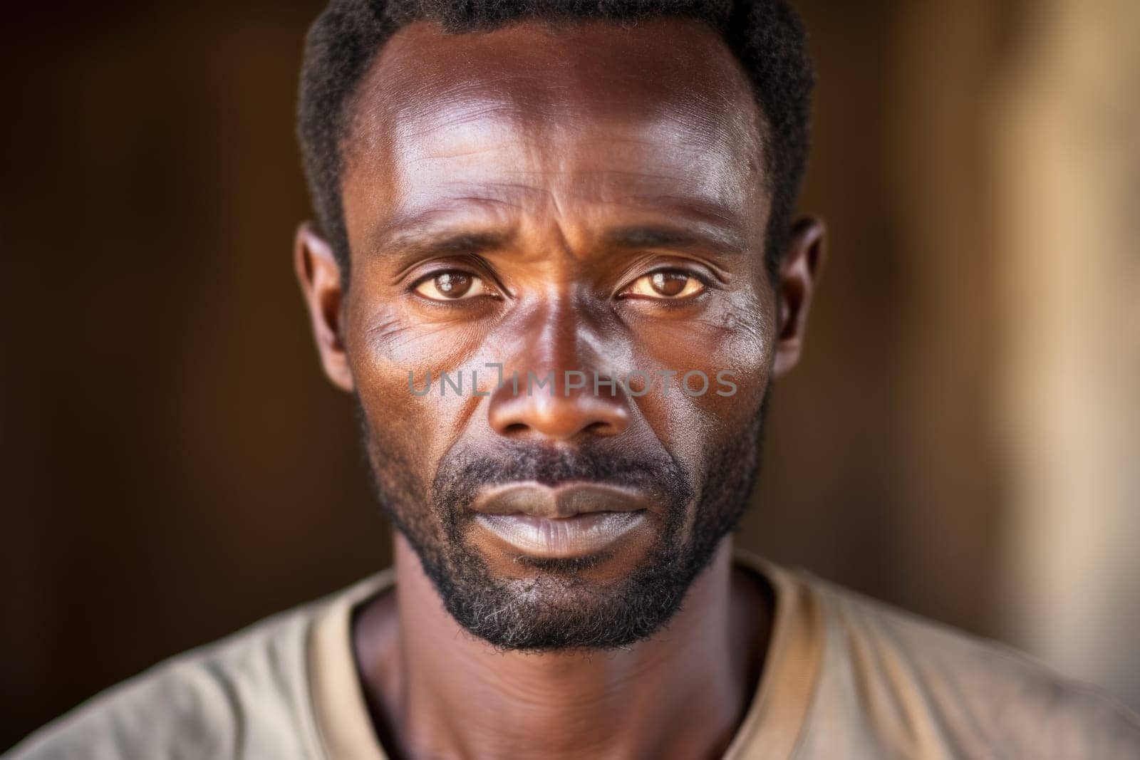 Black history month. Portrait of black confident man with copy space. AI Generated